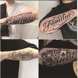 Realistic Herbal Juice Tattoos: Long-Lasting, Arm Sleeve, Custom Fake Designs - Specification: SET B