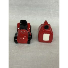 Cracker Barrel Red Riding Mower & Gas Can Salt & Pepper Shakers-set