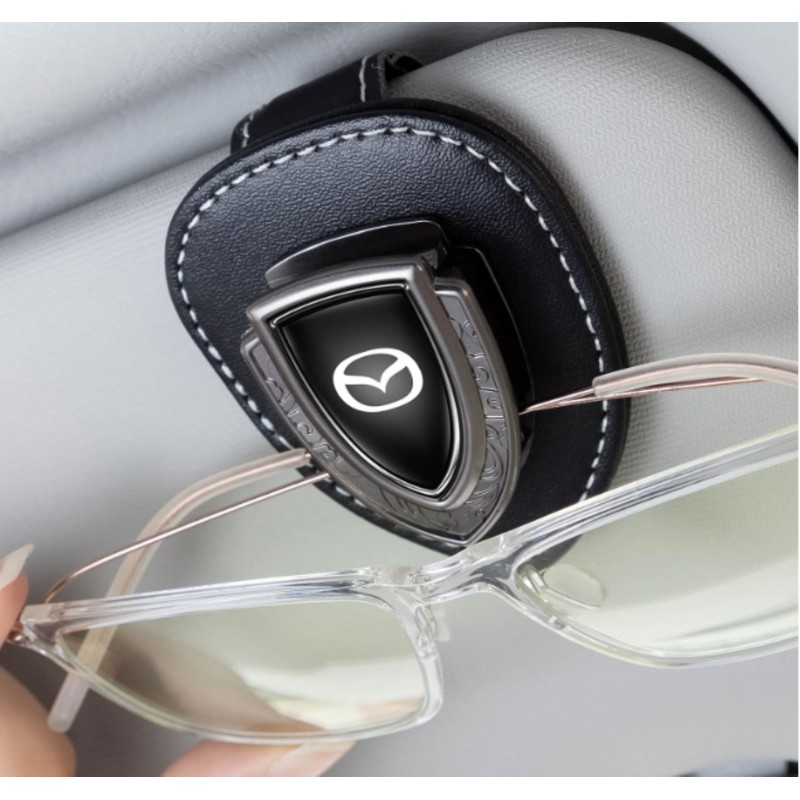 achard Car Sun Visor Leather Glasses Sunglass Card Ticket Holder