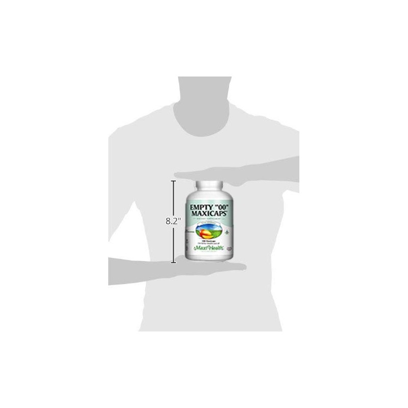 Maxi Health Cápsulas vacías "00", 500 unidades, vegetarianas - Kosher