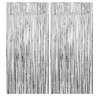 Silver Metallic Tinsel Foil Fringe Curtains Shimmer Curtain Party Photo