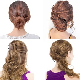 10 Pieces Hair Side Combs Hair Fork Clip U Shaped French Twist Comb Vintage Hair Stick for Updo Bun, Teeth Hair Pin Messy Bun Maker Hair Accessories for Women and Girls