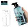 Segbeauty Shampoo Bottle Dispenser, Light Blue, 3-Piece Set, 16.9 fl