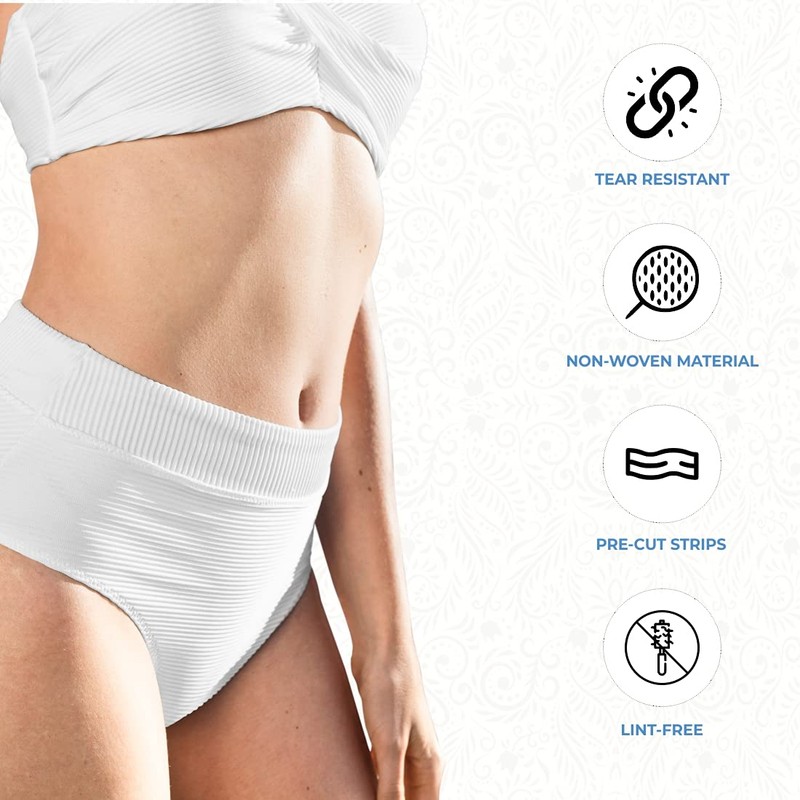 ForPro Professional Collection Non-Woven Epilating Strips, White, Tear-Resistant, Pre-Cut Strips