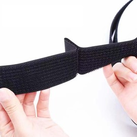 1 Roll 1" x5m Adjustable Cable Straps with 25 Buckles, Hook and Loop Securing Strap, Black Reusable Fastening Cable Ties for Cable Tidy - Free Cut Length, Wire Management, Cord Organiser(Black)