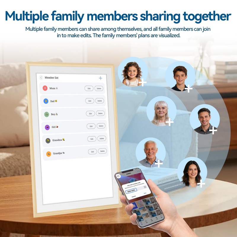 15.6” Smart Family Calendar & Chore Chart with Touchscreen –