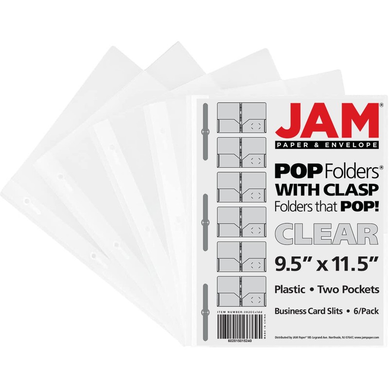 JAM – ® Plástico biodegradable 2-Pocket Carpetas de papel Eco