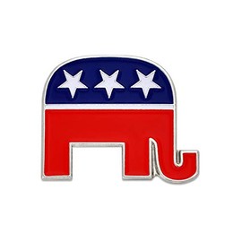 PinMart Republican Elephant Patriotic Political Lapel Pin