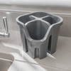 Addis 517939 Cutlery Utensil Drainer Caddy with 4 Compartments, Black,