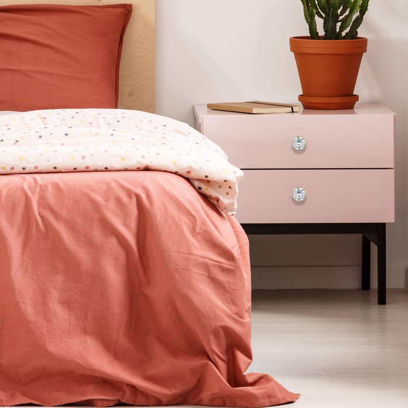 QOGRISUN 10-Pack Brass Crystal Cabinet Knobs,Glass Crystal Gold Drawer Knobs,1-1/4-Inch