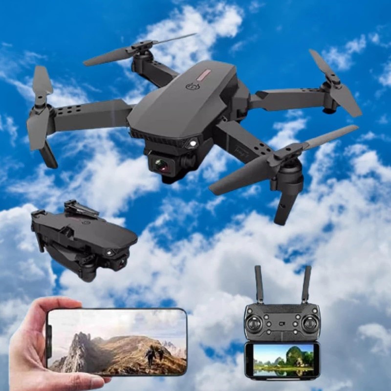 YSAMAX GPS Drone E88 RC Quadcopter Aircrafts, Foldable And Compact