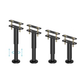 4 Adjustable Height Bed Support Legs,Heavy Duty Metal Bed Frame Support Legs,Suitable for Bed Frame Center Support Legs for Bed Frame/Bed Center Slat,Upgrade Under Bed Support Legs (10-16.5 inch)