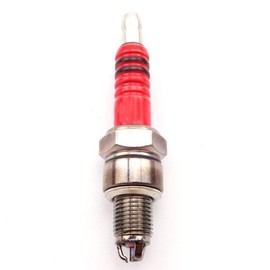 A7TC Spark Plug Fit for GY6 50cc 70cc 90cc 110cc 125cc 150cc 139QMB 154QMI 157QMJ Engines ATV Moped Quad Scooter Go Kart Dirt Bike Pit Bike Buggy 3 Electrode - 2 Pack