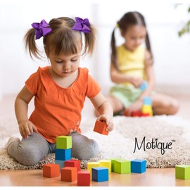 3 Inch Grosgrain Bow for Little Girls- Set of 2 (Purple)