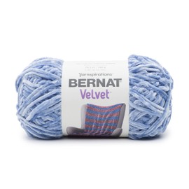 Bernat Velvet Smokey Blue Yarn - 2 Packs of 300g - Polyester - 5 Bulky - 300 Metres - Knitting/Crochet