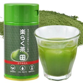 Powdered Green Tea / Sencha Rakuraku Tea 1.4 oz (40 g), Shaken in Can, Powdered Tea Made in Shizuoka