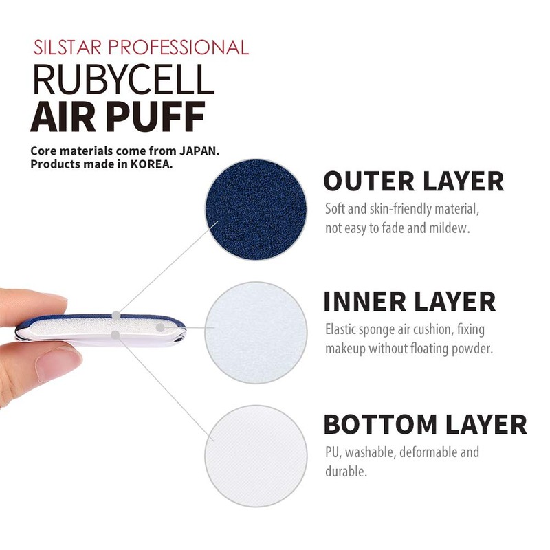 SILSTAR PROFESSIONAL AIR PUFF SPONGE 6 PCS IN A PACK