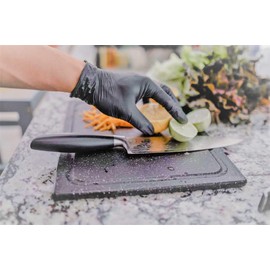 LW Concept Black Nitrile Disposable Gloves - Latex & Powder-Free (Small, Box of 100)