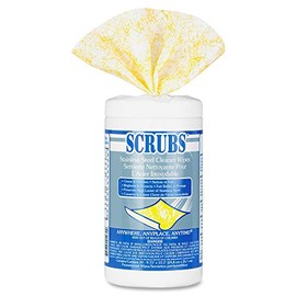 Scrubs 91930CT Stainless Steel Cleaner Wipes, 6 EA (Pack of 30)