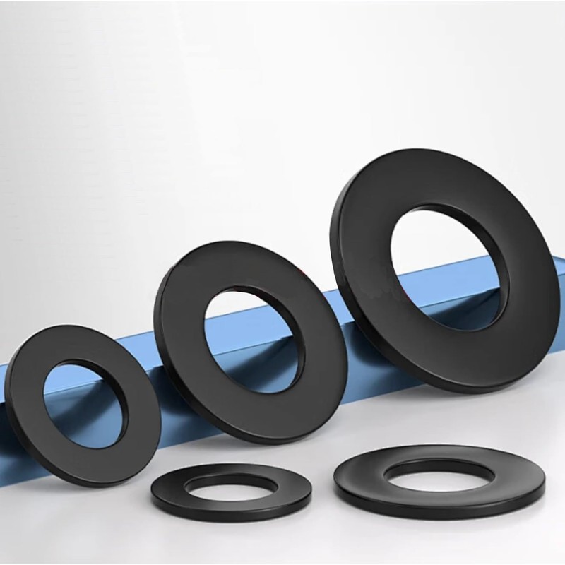 Pack of 50 Flat Washers M6 Black Flat Washers Stainless