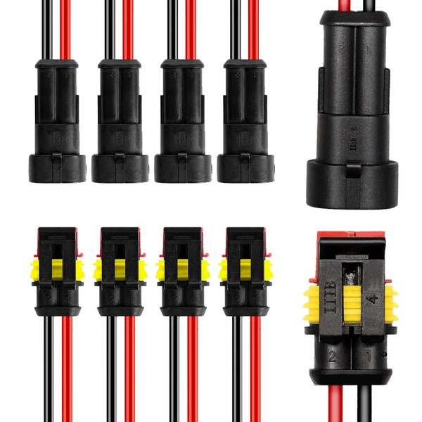 I Little Bamboo 2Pin Way 16 AWG Waterproof Electrical Connectors,