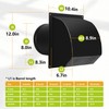 8 Inch Hooded Wall Vent with Screen& Damper,Arc-Shaped Wall Exhaust