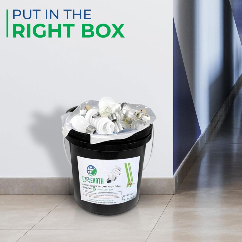 EZ on the Earth - Recycling Container for Compact Fluorescent