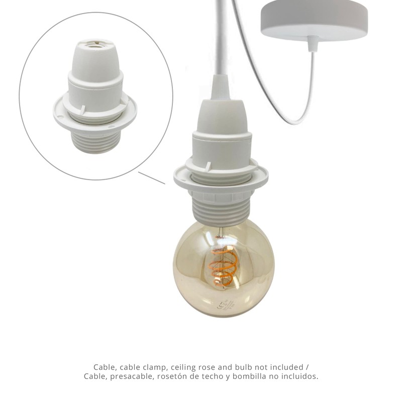 HALOTEC Pack of 4 lamp holders E14, with thread and