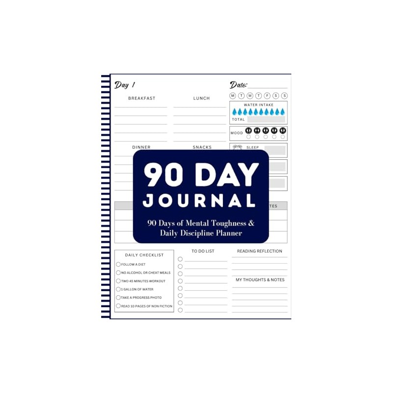 90 Day Journal and Challenge Tracker: Challenge Your Self Tith