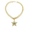 HIP HOP ICED MARIO STAR PENDANT & 11mm 18" CUBAN
