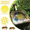 Xumann 4 Pcs Floating Bee Island Watering Station, 7 Inch