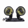 Electric Car Fan 360° Rotatable DoubleHead 5 Blades 2 Speeds