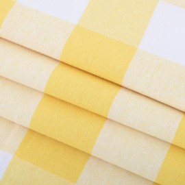 NATUS WEAVER Buffalo Check Curtains 54 inches Long Basement Yellow and White Gingham Plaid Kitchen Window Curtain Panels Living Room Checker Drapes Bedroom Grommet Top Window Treatment 2 Panels