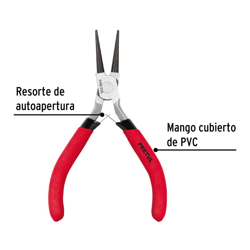 Pretul PMP-PR4, Pinzas miniatura de punta redonda, 5"
