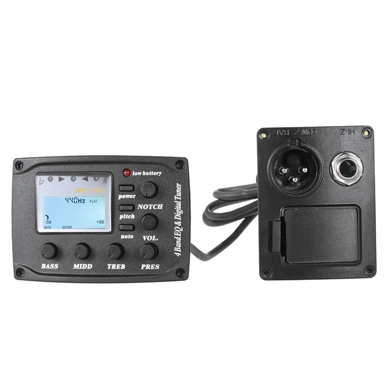 Acoustic Guitar 4-Band EQ Equalizer Tone and Volume Amplifier Preamp