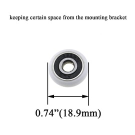 Hahiyo 25mm Diameter Bearing Steel Shower Door Wheels with Stainless Steel Screws Smooth Rolling Easy Install Durable Nylon Rollers Runners Ball Bearings 4 Sets for Bathroom Kitchen Drawers Track
