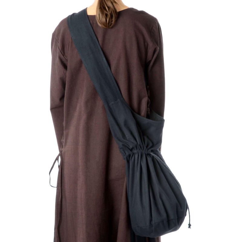 HEMAD Medieval Shoulder Bag Cotton/Linen Look Medieval Clothing, black