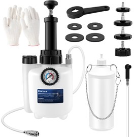 DikTalk 3L Manual Brake Bleeder Kit, Fluid Vacuum Pump Brake Pressure Bleeder kit with 4 Master Cylinder Adapters and 1L Brake Bleeder Bottle,Suitable for Most Models