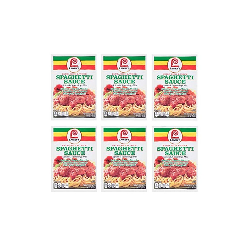 Lawrys Mix Seasoning Spaghetti Rich Thick, 1.42 oz (Pack of