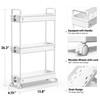 SOLEJAZZ Slim Cart Organizer 3 Tier Mobile Shelving Unit Slide