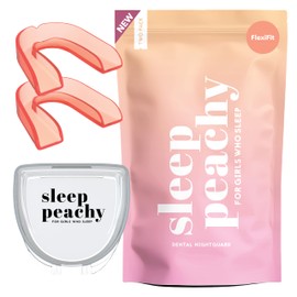 Sleep Peachy FlexiFit Night Guard for Women - Pack of 2 Mouth Guards for Teeth Grinding, Clenching and Bruxism (Peach)