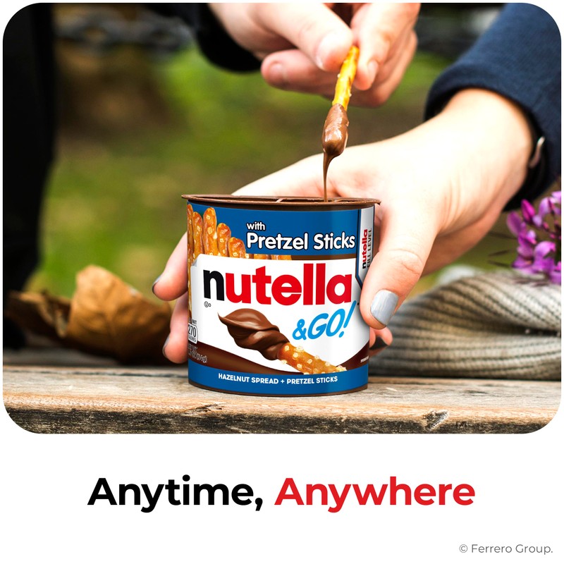 Nutella & Go! Hazelnut Spread with Pretzel Sticks, On-the-Go Snack