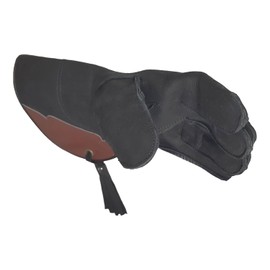 VlaMiTex J52 Falconry Gloves for Hawks and Hawks Birds of Prey Leather Black (Size M)