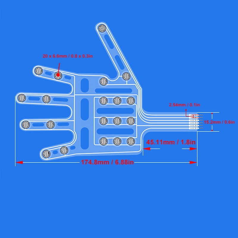Pressure Sensor Film Electrical Accessory Resistive Glove Type High Sensitivity