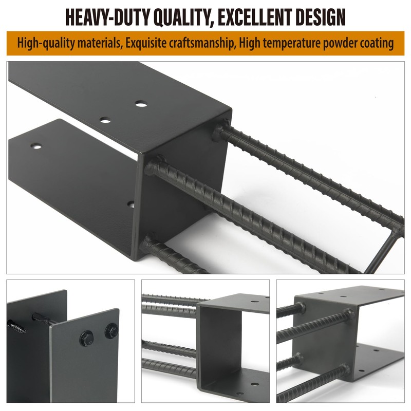 Wocepu 2 Pack Heavy Duty Stainless Steels U-Shape 4"x4"(Actually 4"x4")