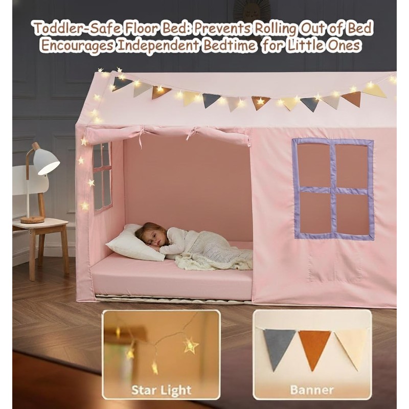WANFASO Twin Bed Tent Indoor Bed Canopy Kids Tents for