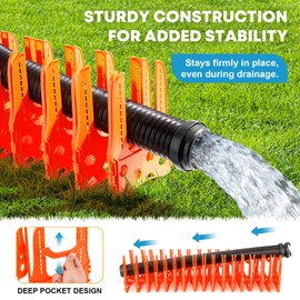 Kohree RV Sewer Hose Support 15FT, Bright Orange Heavy-Duty RV Sewer Support with Adjustable Design for Campers, Easy to Set Up, Help Dumping Quickly and Securely, Comes with Carrying Strap