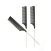 3 Pcs Rat Tail Combs Carbon Fiber Heat Resistant Teasing