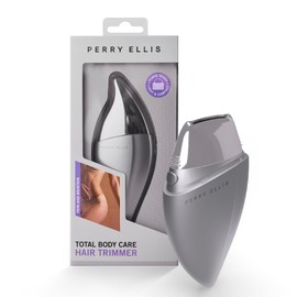 Perry Ellis Total Body Care Pocket Trimmer, Silver Cordless Hair Clippers | Women’s Grooming, Electric Shaver for Women | Battery Operated Womens Electric Razor, Hair Removal Device, Bikini Trimmer