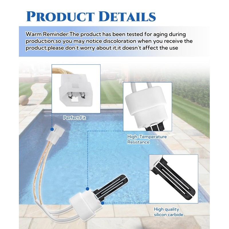 AWTURBO 77707-0054 Pool Heater Igniter Kit with Gasket Compatible with